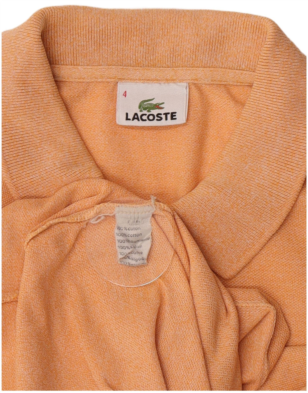 Camisa polo masculina Lacoste tamanho 4 médio laranja colorblock algodão
