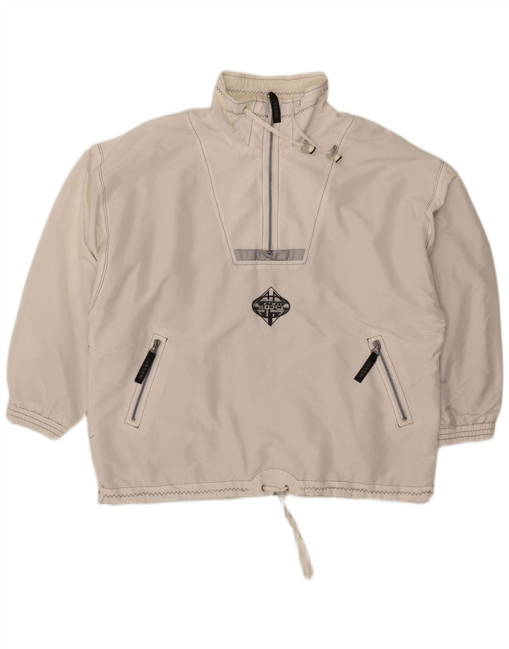 Jaqueta Anorak Oversized Feminina Maser M Reino Unido 16 Grande Poliéster Branco