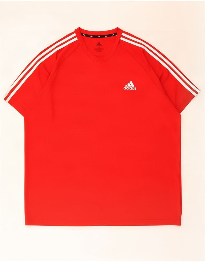 Adidas Mens Aeroready Camiseta Top 2XL Poliéster Vermelho