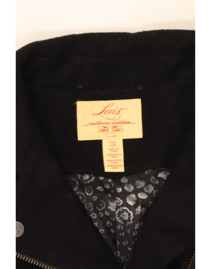 Jaqueta feminina Levi's Biker UK 14 lã preta média