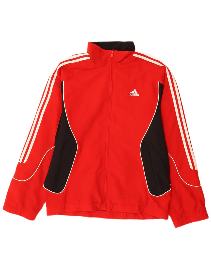 Adidas Mens Tracksuit Top Jacket UK 36/38 Pequeno Vermelho Colorblock Poliéster
