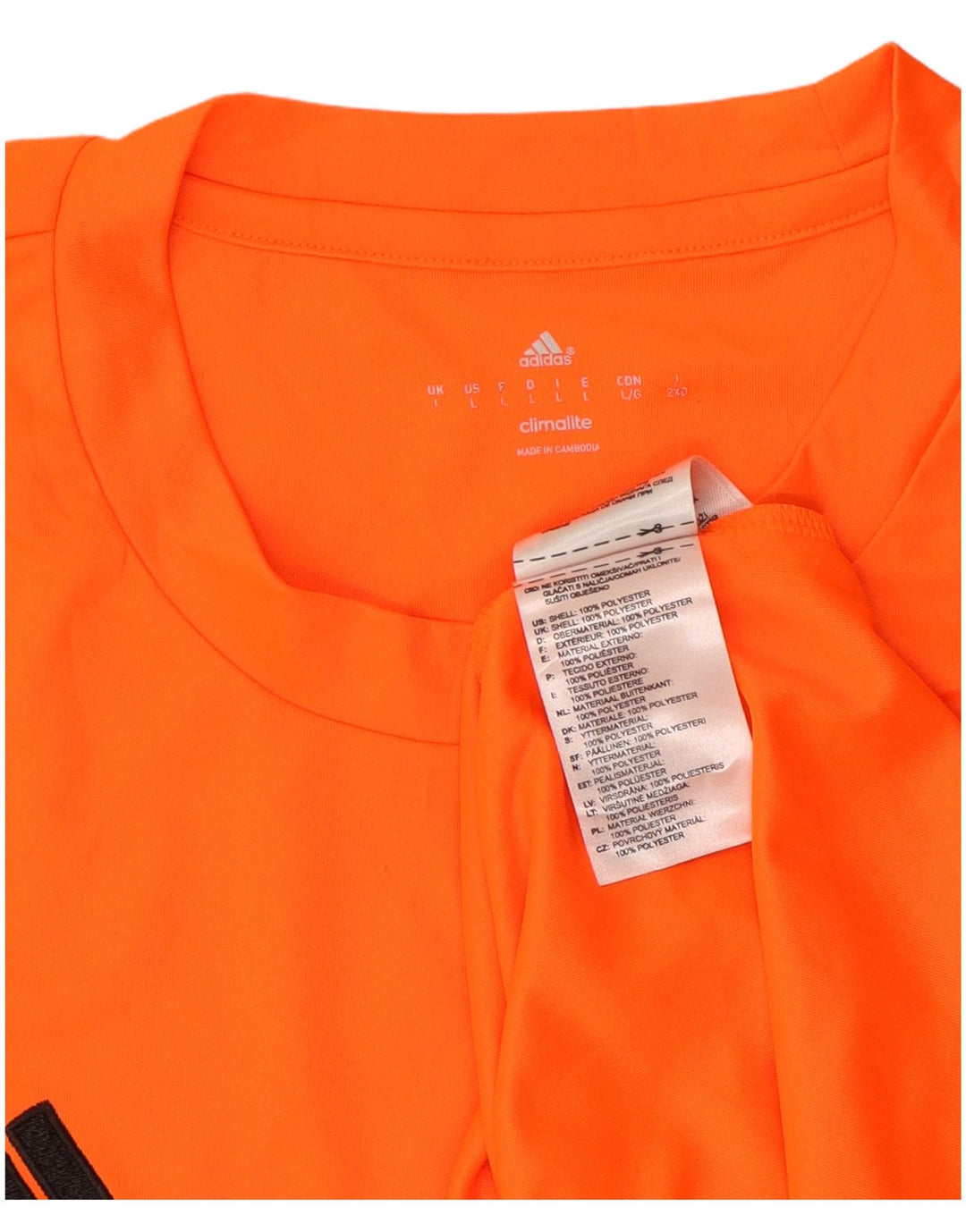 ADIDAS Mens Climalite Camiseta Top Grande Laranja Poliéster