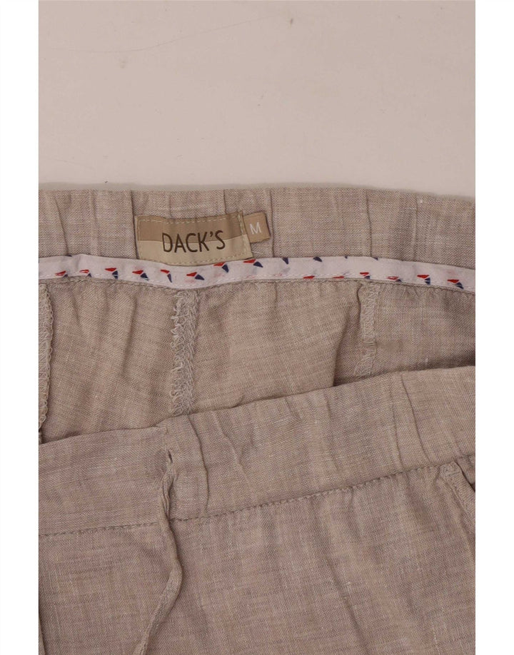 Calça feminina Dack com ajuste relaxado médio W28 L25 bege