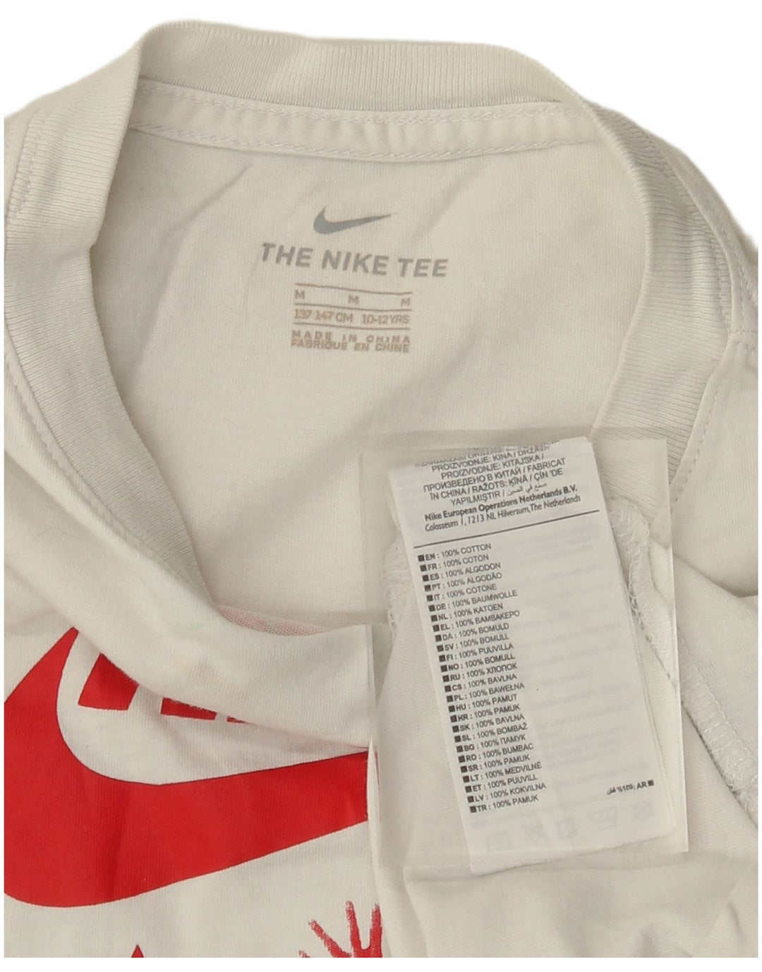 Camiseta Nike Boys Graphic Top 10-11 Anos Médio Algodão Branco