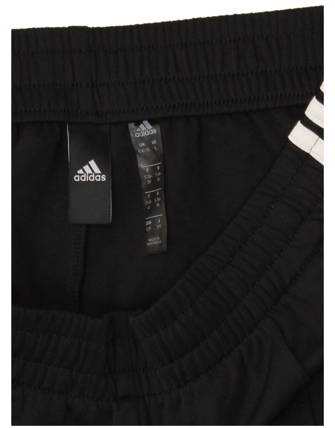 Calça de treino feminina Adidas UK 8/10 pequena poliéster preto