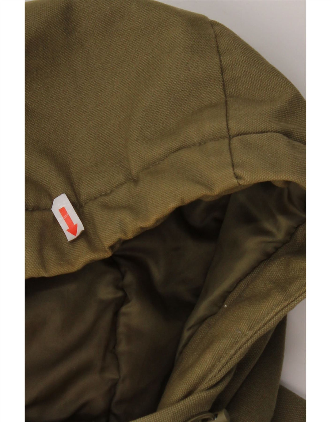 Jaqueta Parka masculina com capuz DC Reino Unido 36 algodão cáqui pequeno
