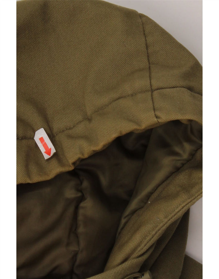 Jaqueta Parka masculina com capuz DC Reino Unido 36 algodão cáqui pequeno