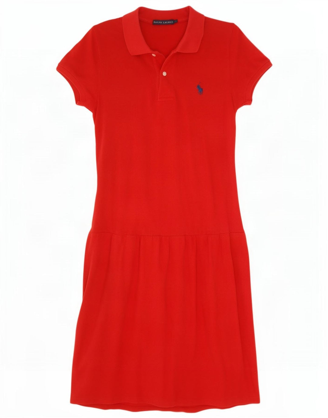 Ralph Lauren Vestido Polo Feminino UK 10 Pequeno Vermelho