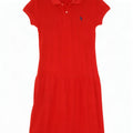 Ralph Lauren Vestido Polo Feminino UK 10 Pequeno Vermelho