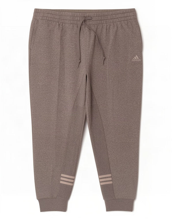 Calça de treino feminina Adidas Joggers UK 24/26 2XL cinza manchado de algodão