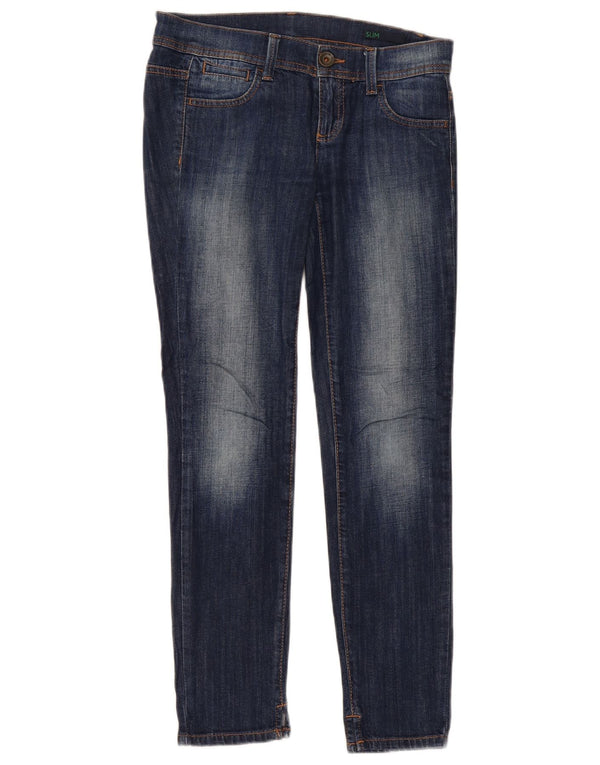 Benetton Jeans Slim Feminino W27 L28 Azul