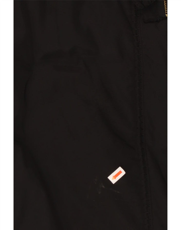Sobretudo feminino vintage com capuz IT 47 grande poliéster preto