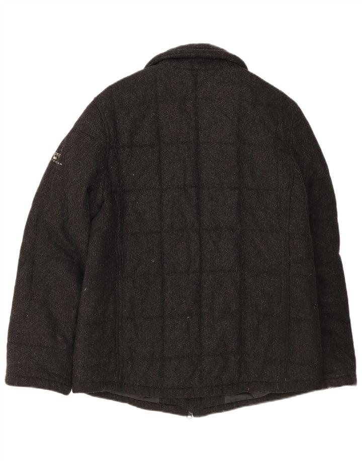 Jaqueta feminina acolchoada grande Esprit Reino Unido 10 pequena preta nylon
