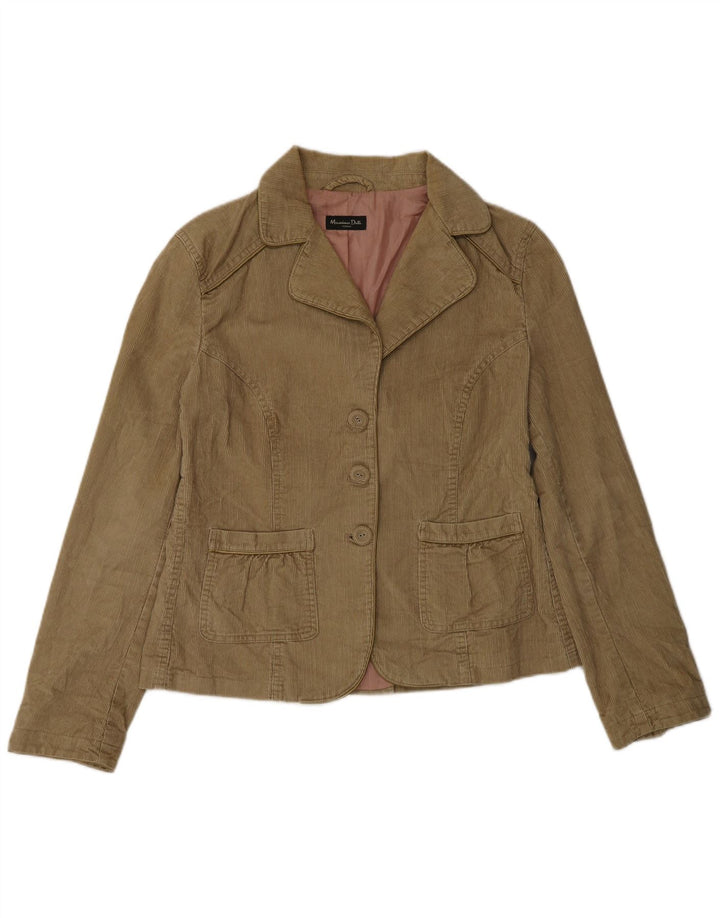 Jaqueta blazer feminina de veludo com 3 botões Massimo Dutti UE 42 grande marrom