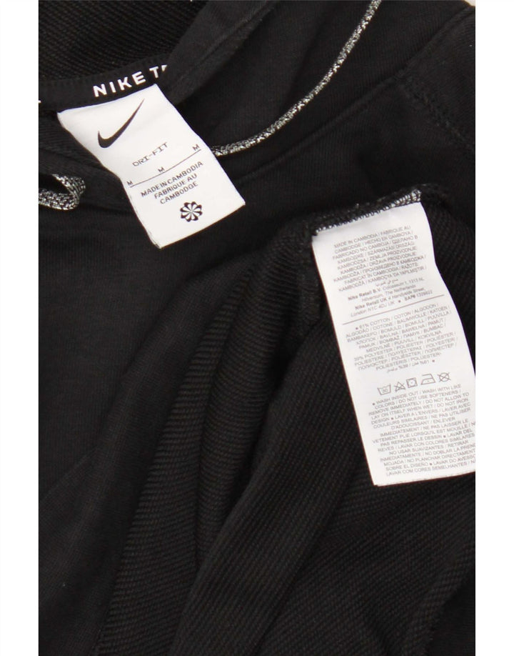 Suéter Nike masculino Dri Fit Graphic com capuz médio algodão preto