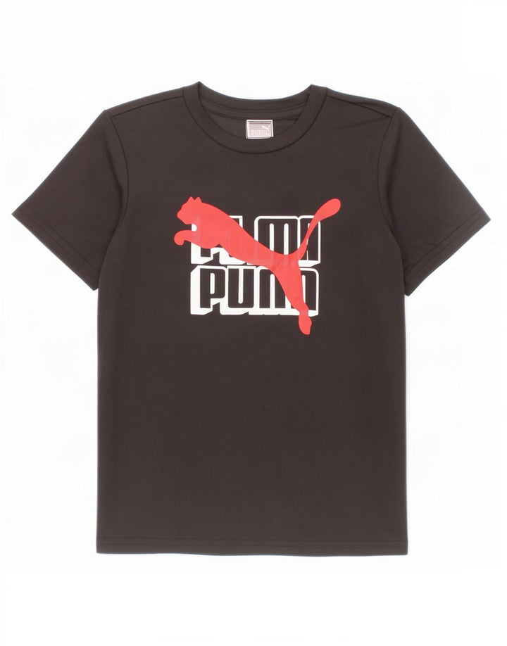 Camiseta Puma Meninos Graphic 6-7 Anos Preto Poliéster