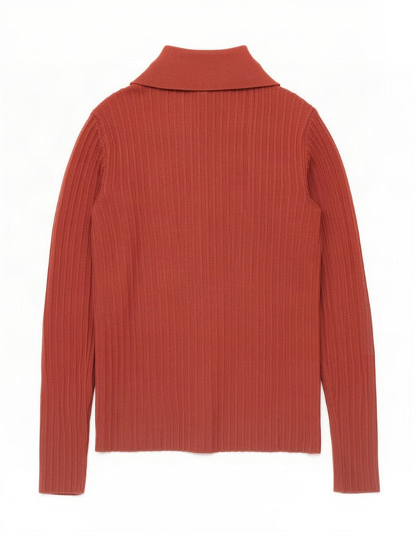 Suéter cardigã feminino Zara Reino Unido 14 grande viscose marrom