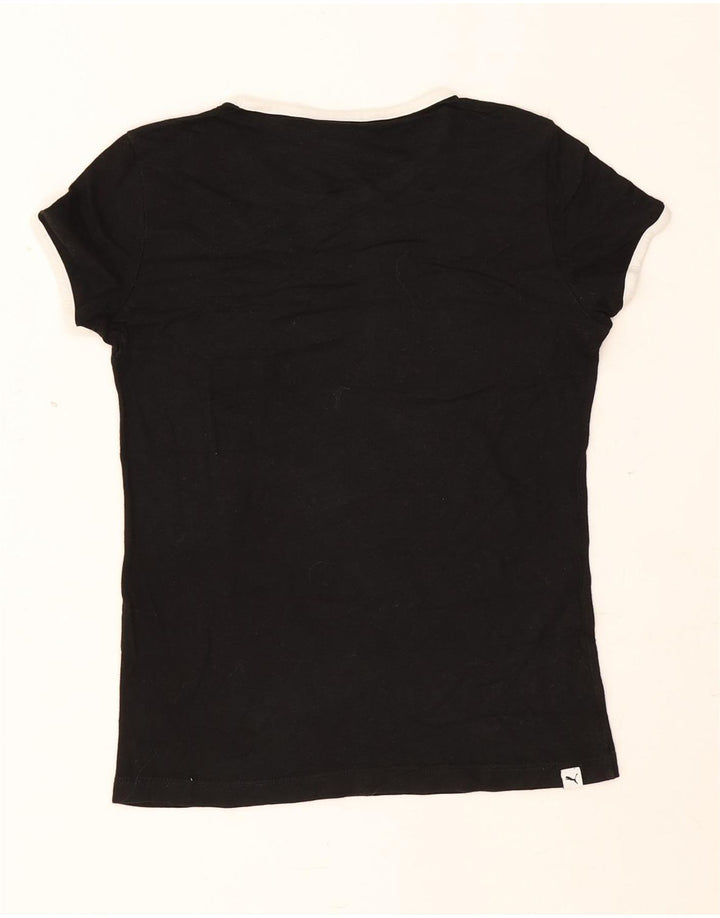 Puma Camiseta Feminina Graphic Top UK 8 Pequena Modal Preta