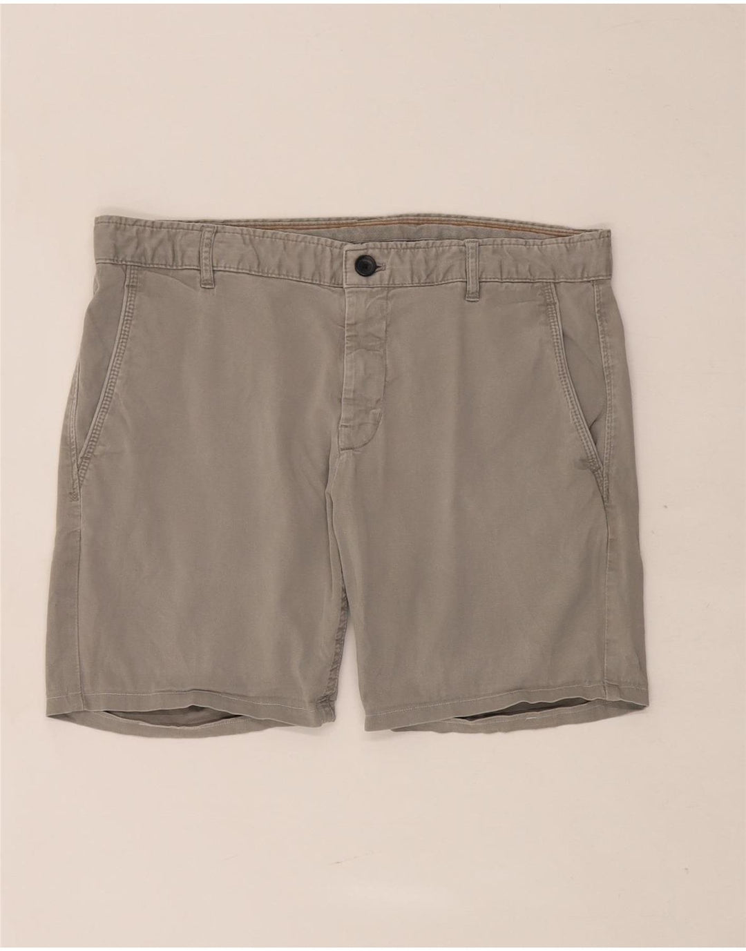 Zara Mens Chino Shorts EU 42 Grande W32 Cinza