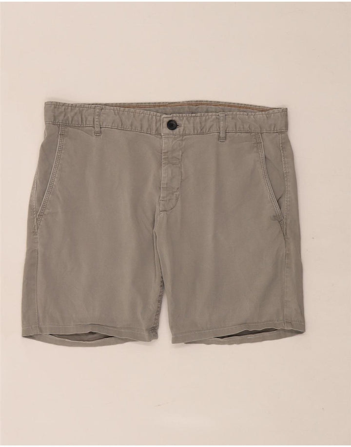 Zara Mens Chino Shorts EU 42 Grande W32 Cinza