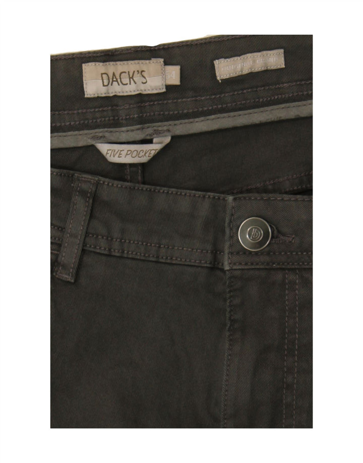 DACK'S Mens Straight Casual Trousers IT 54 2XL W40 L29 Grey Cotton Vintage Dack's and Second-Hand Dack's from Messina Hembry 