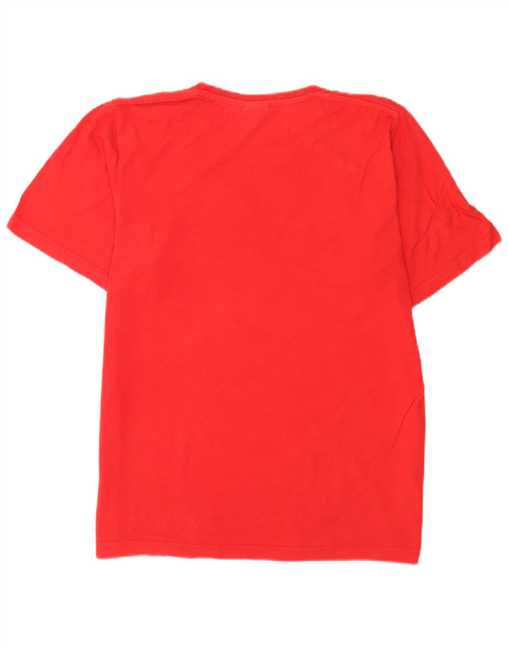 Adidas Mens Graphic T-Shirt Top Médio Algodão Vermelho
