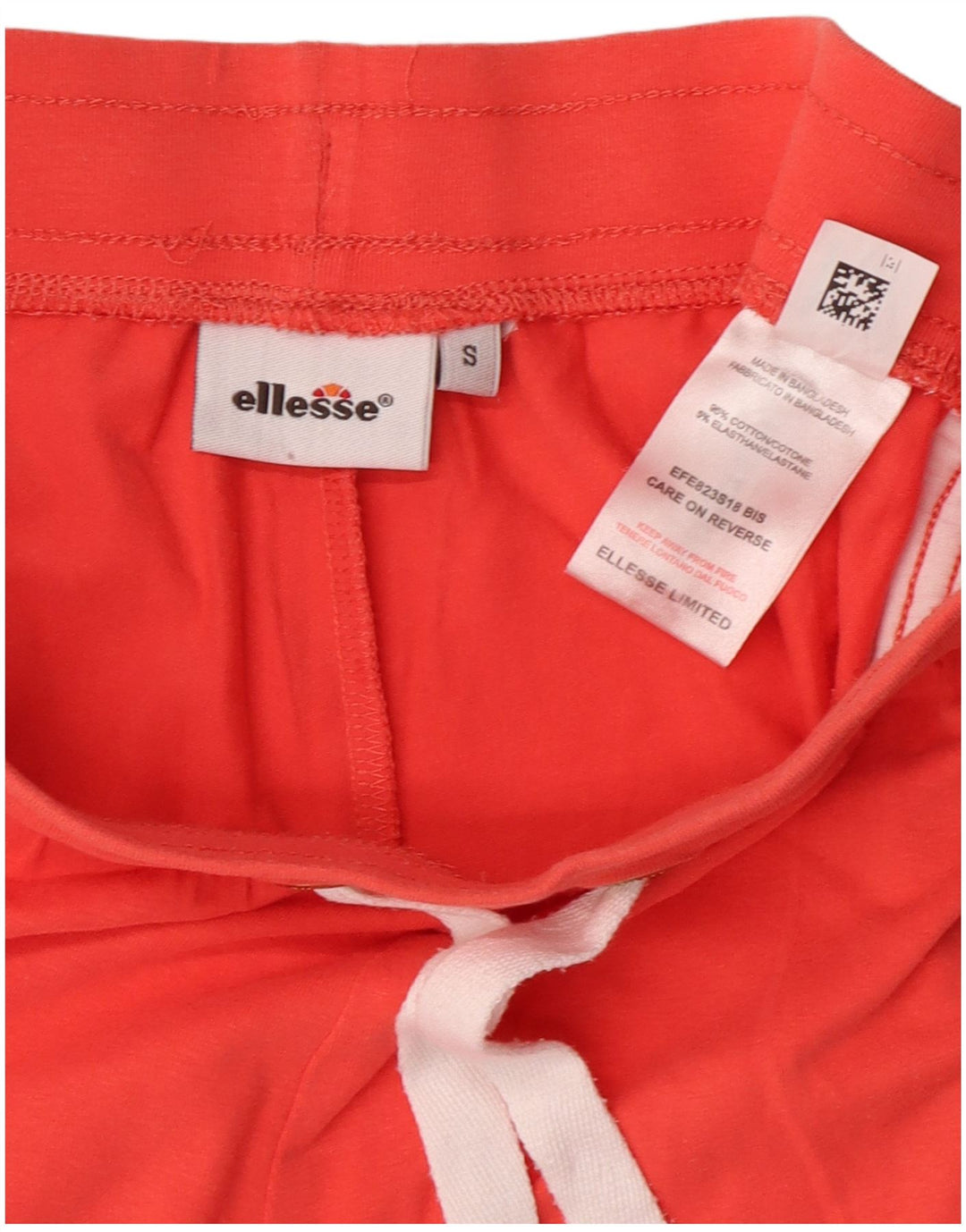 Shorts esportivo feminino Ellesse UK 10 pequeno algodão laranja
