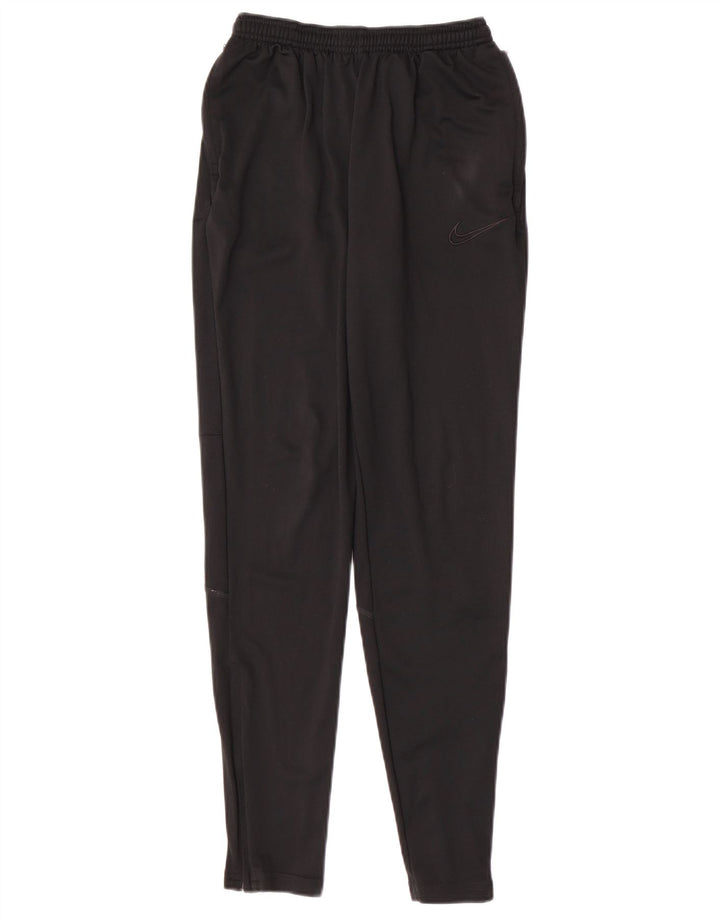 Calça de treino feminina Nike Dri Fit UK 8 pequena preta poliéster