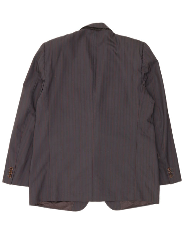 Jaqueta blazer masculina Pierre Cardin com 2 botões IT 54 2XL cinza listrada