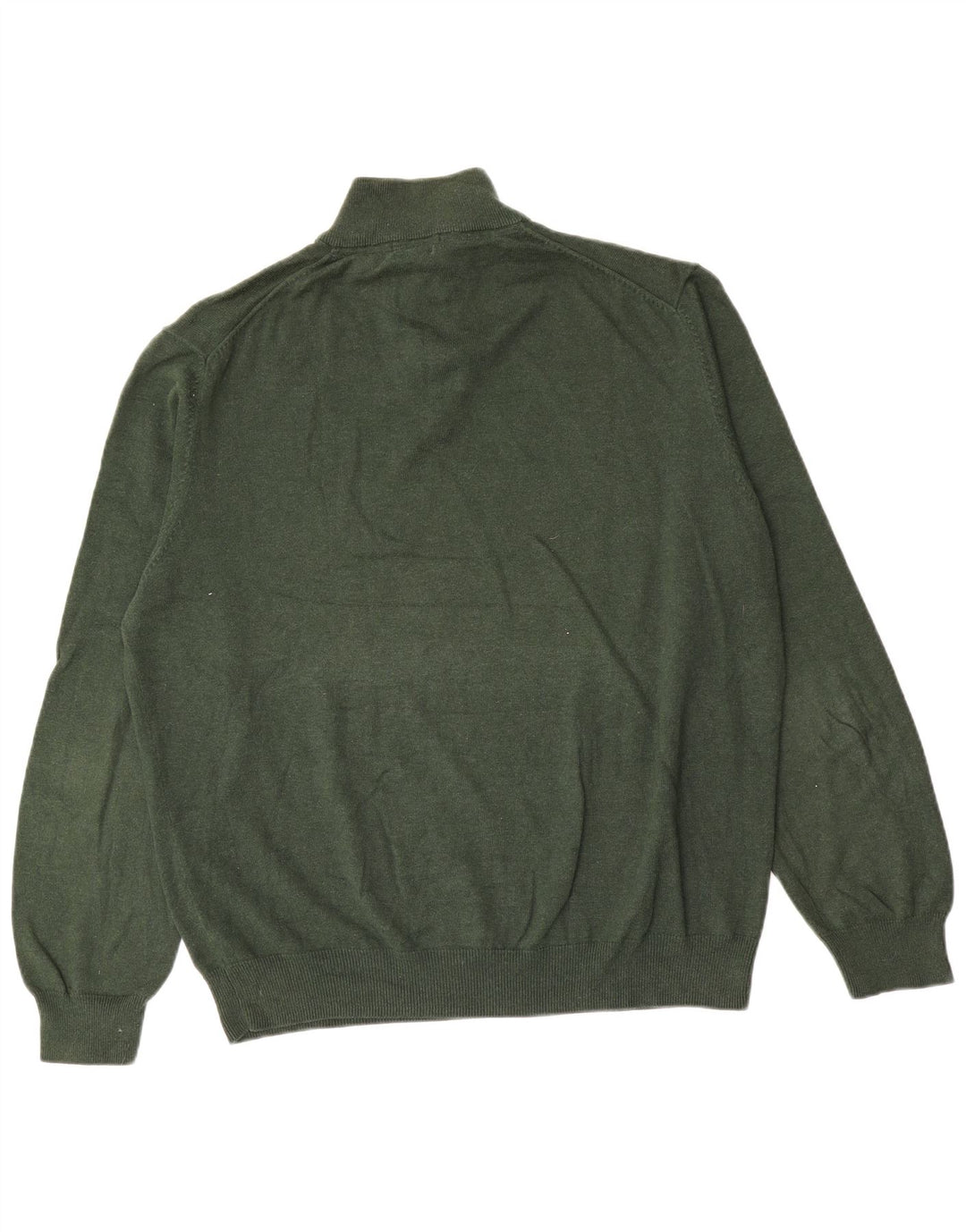 Suéter masculino Massimo Dutti com zíper e gola 2XL algodão verde