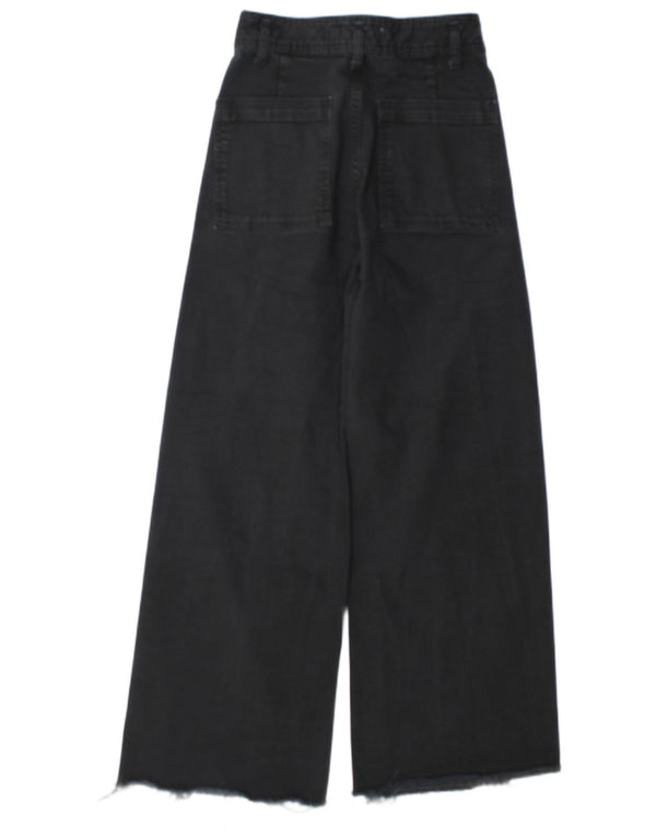Calça jeans feminina Zara de perna larga EU 38 médio W28 L29 azul marinho