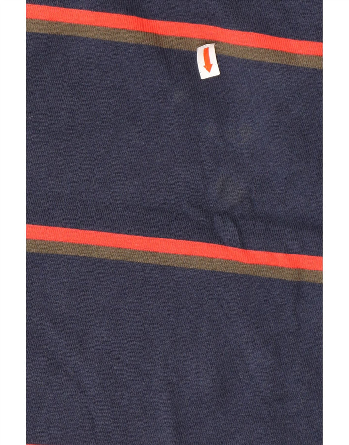 VANS Mens Top Manga Longa Pequeno Listrado Azul Marinho