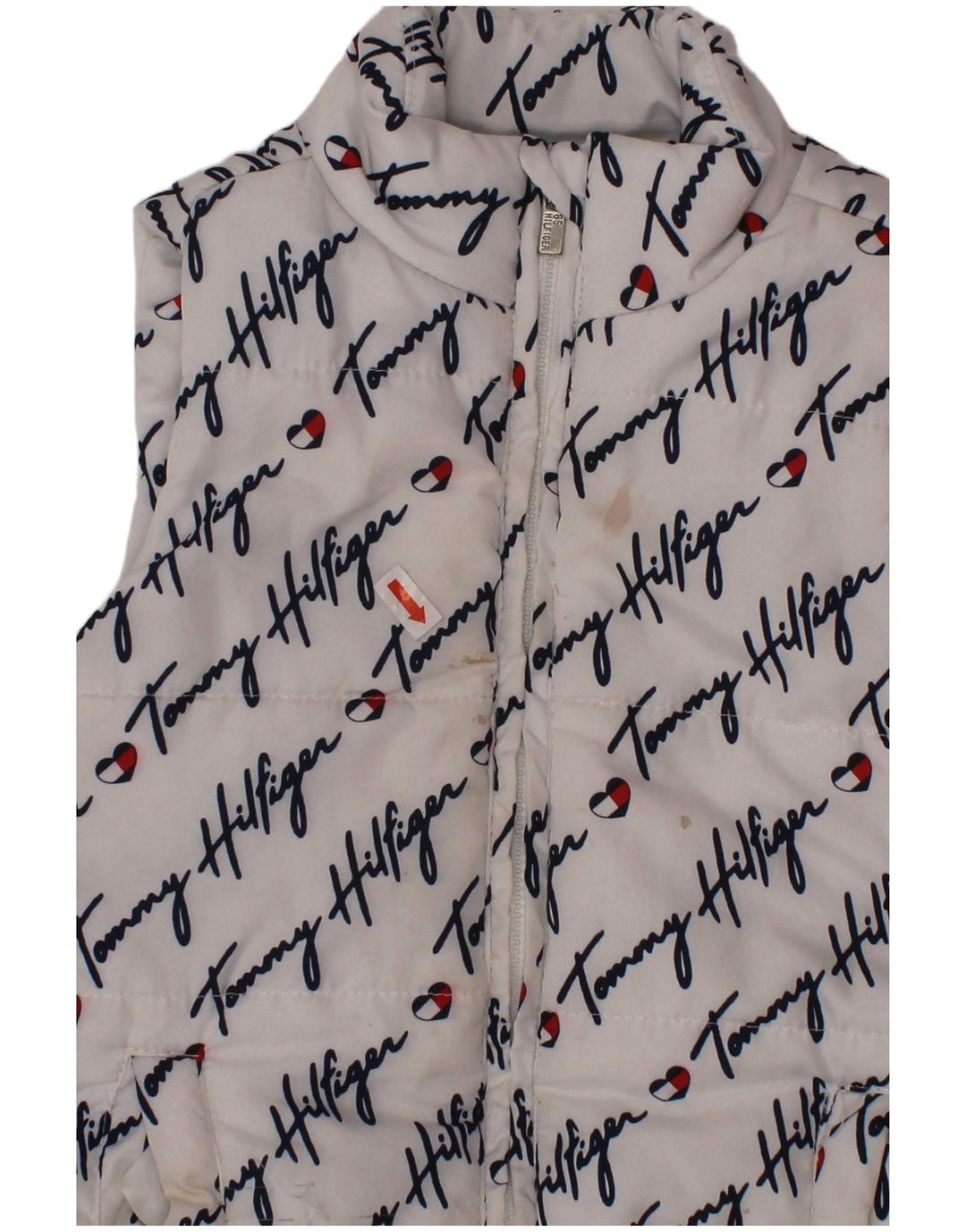 Colete acolchoado gráfico TOMMY HILFIGER para meninas 3-4 anos poliéster branco