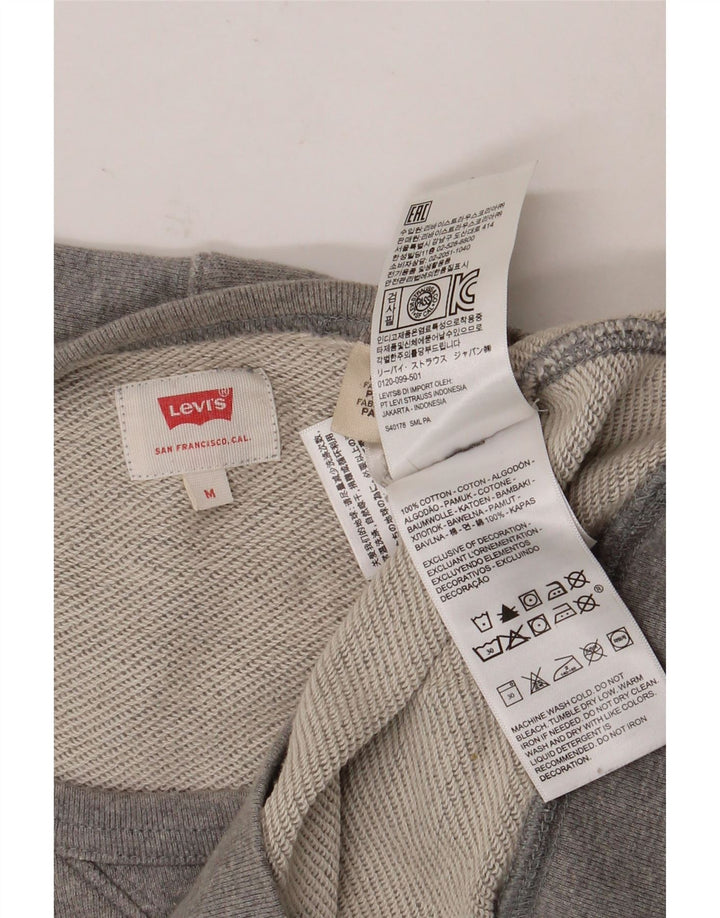 Moletom gráfico masculino Levi's Jumper médio cinza algodão manchado
