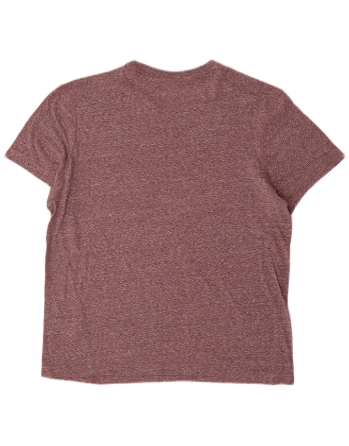 Camiseta gráfica masculina Reebok Top médio algodão manchado rosa