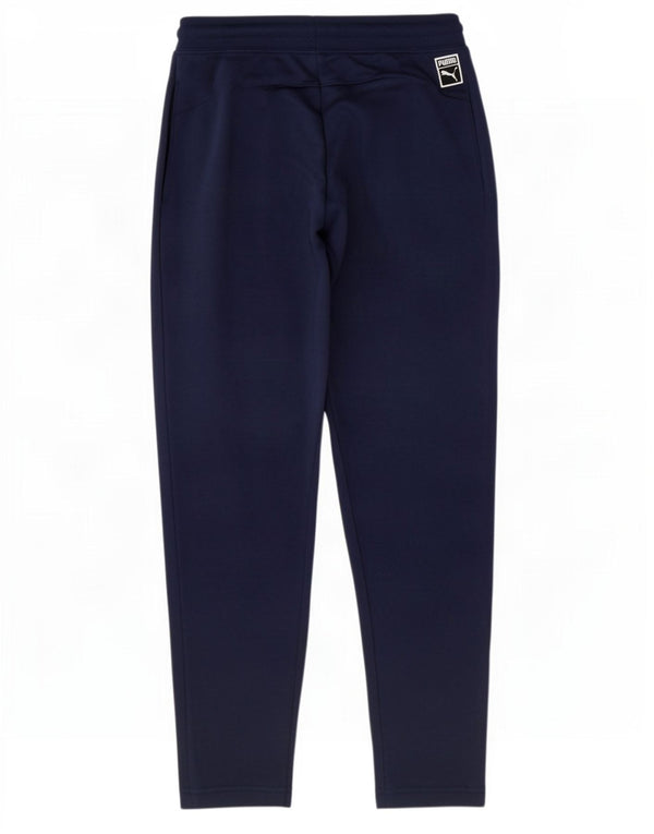 Calça de treino masculina Puma pequena azul marinho algodão