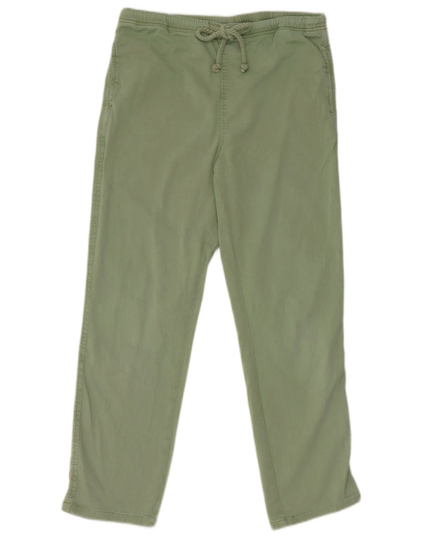 Zara Calça Chino Feminina Reta Pequena W26 L26 Algodão Verde
