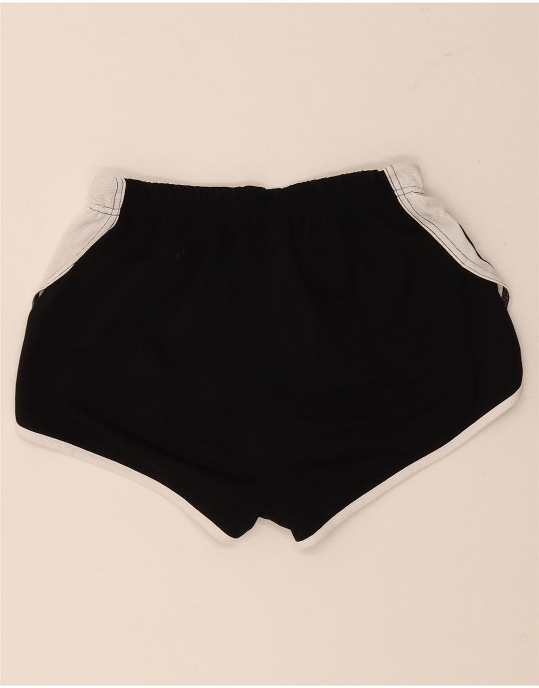 Shorts esportivos femininos Asics UK 10 pequeno poliéster colorblock preto