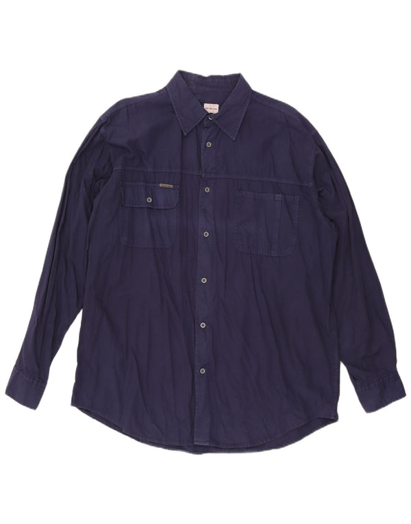 Camisa masculina Calvin Klein Jeans 2XL algodão azul marinho