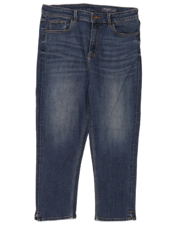 Calça jeans feminina Marks & Spencer The Carrie Capri Reino Unido 14 grande W32 L22 azul