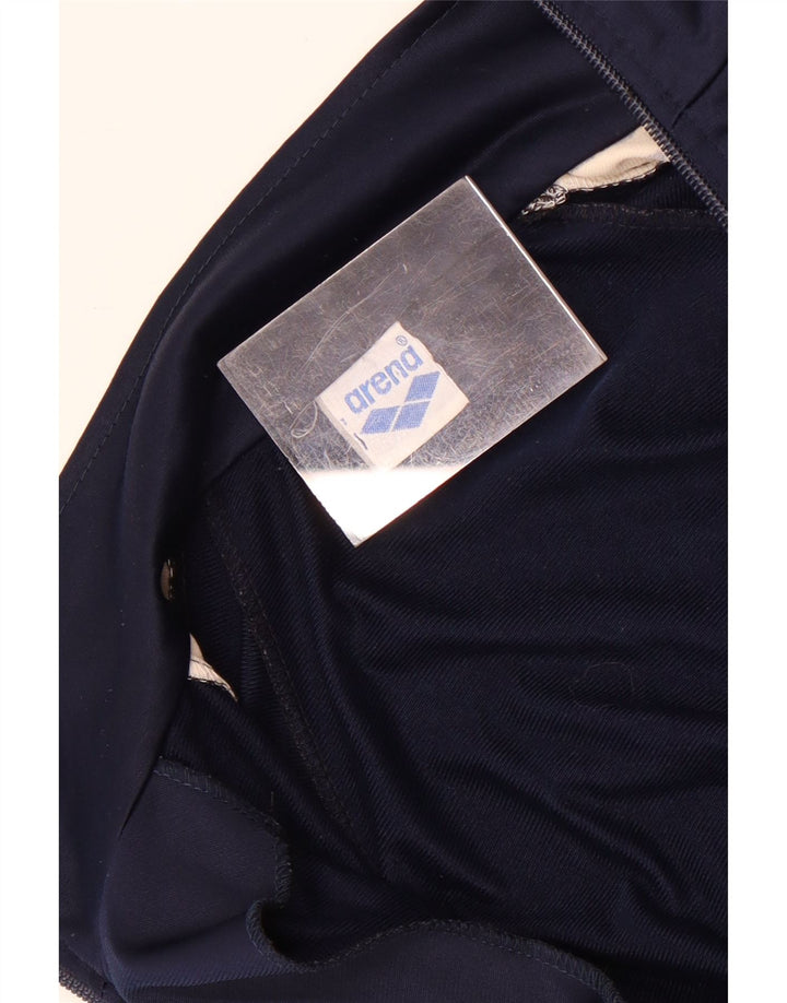 Jaqueta masculina de agasalho gráfico Arena pequena azul marinho colorblock