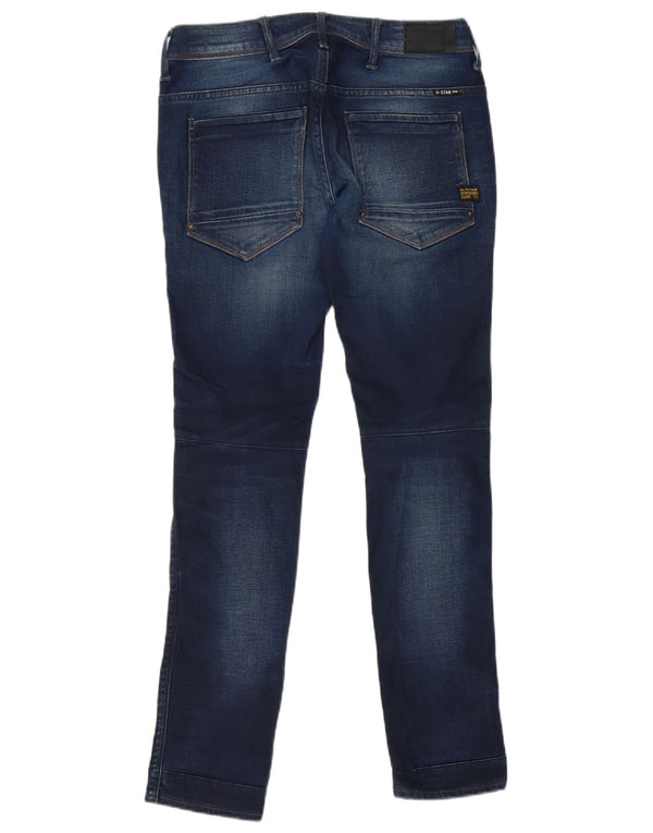 Jeans slim feminino G-Star W27 L32 algodão azul marinho