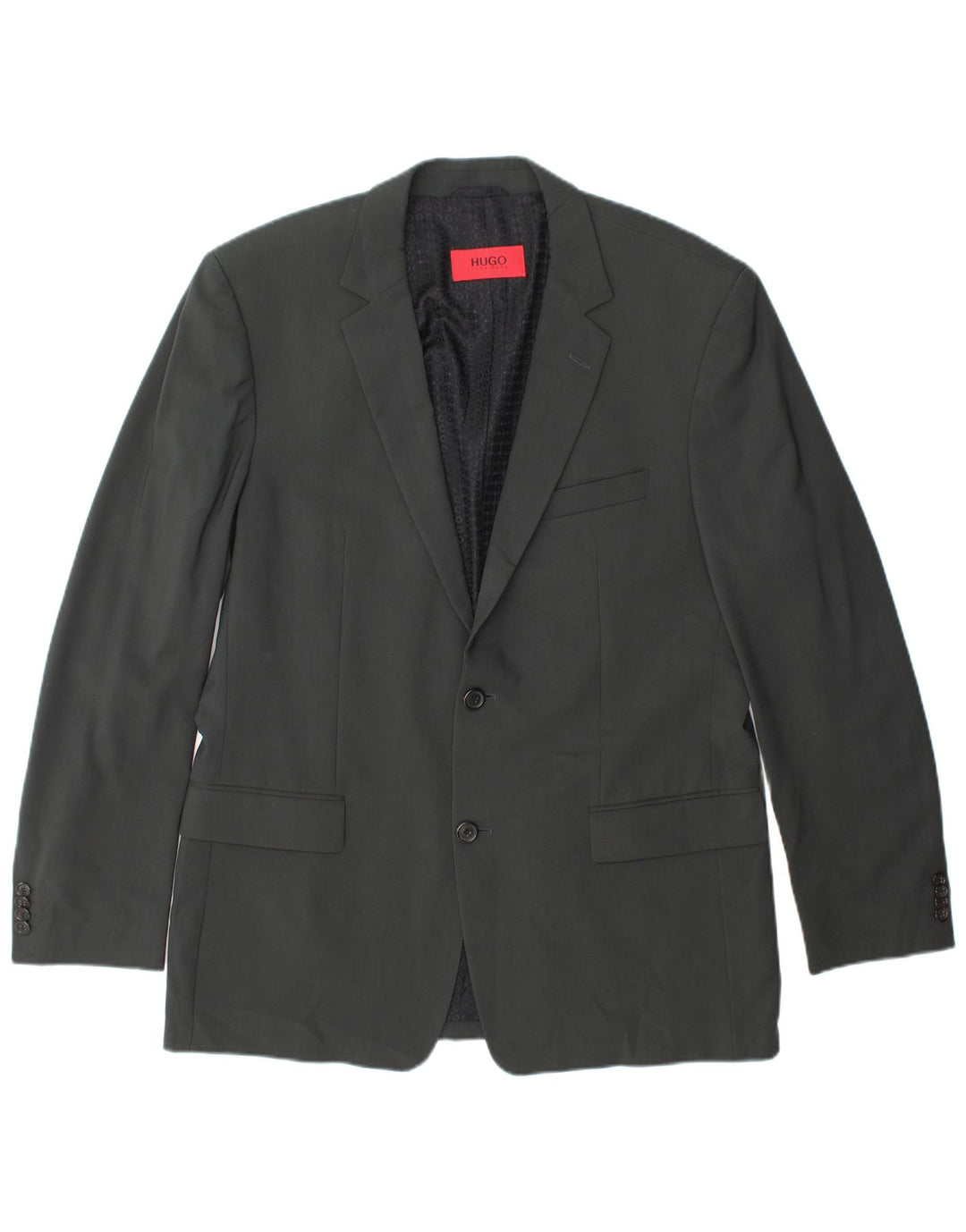 Jaqueta Blazer Masculina Hugo Boss com 2 Botões EU 52 XL Lã Cinza