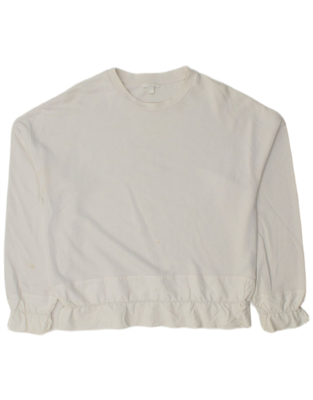 Cos feminino oversized moletom jumper UK 10 pequeno algodão branco