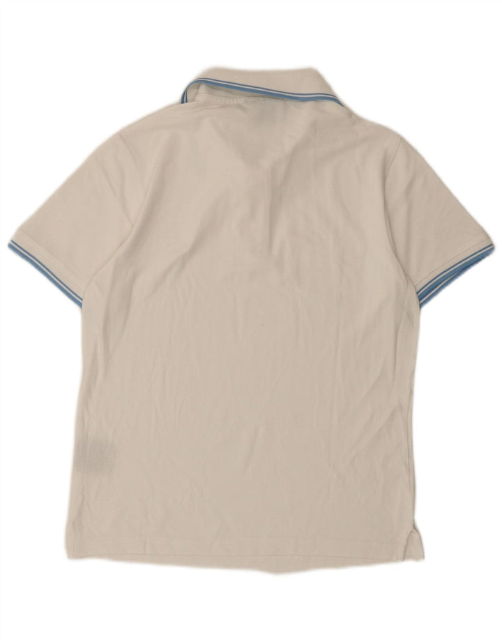 Camisa polo masculina Diadora pequena algodão branco
