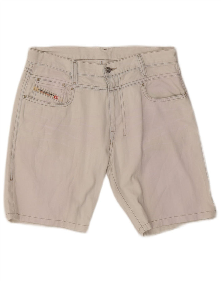Shorts jeans feminino DIESEL W31 médio algodão branco
