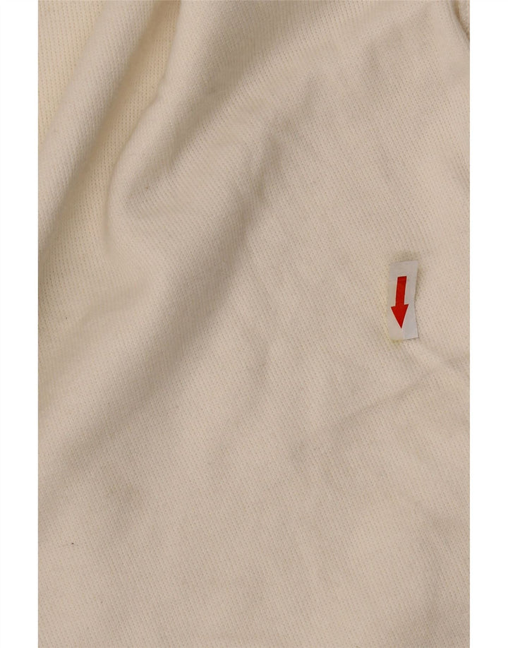 Top feminino Zara manga comprida UK 16 grande algodão branco