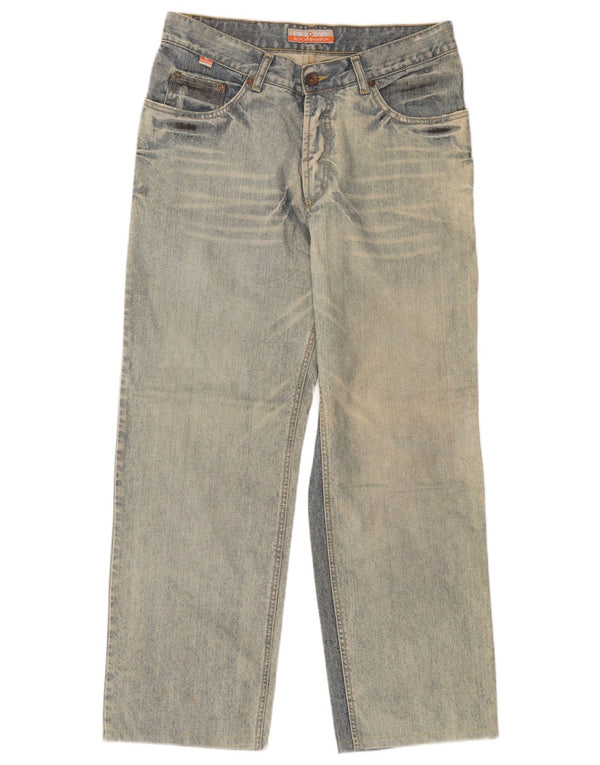 Enrico Coveri Jeans reto masculino IT 48 médio W34 L28 algodão azul