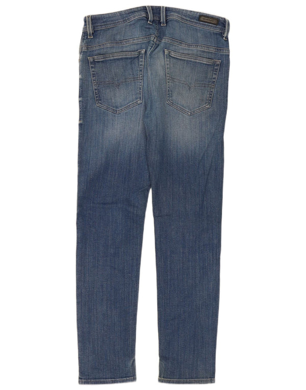 Diesel Mens Slim Jeans W32 L31 Azul Algodão