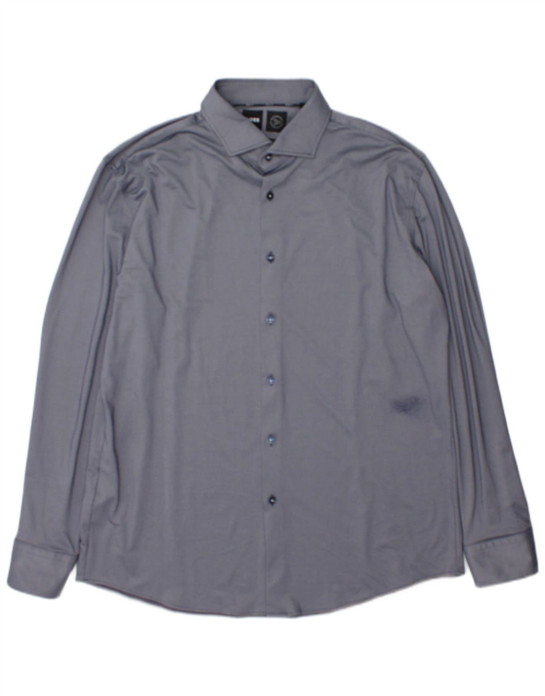 Camisa masculina Hugo Boss Performance Slim Fit tamanho 43 17 XL azul marinho poliamida